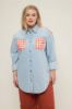 Picture of Košulja traper s printom na džepovima - svijetlo plave