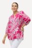 Picture of Bluza 3/4 rukavi s cvjetnim printom - Plava tamna