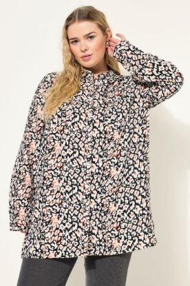 Picture of Bluza dugih rukava s leopard uzorkom - zelena mješana