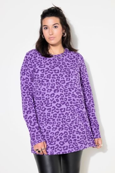 Picture of Majica dugih rukava s leopard printom - zelena kaki