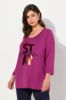 Picture of Majica s 3/4 rukavima i natpisom - tamno lila