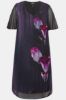 Picture of Haljina elegantna kratkih rukava s cvjetnim printom - plavo crna