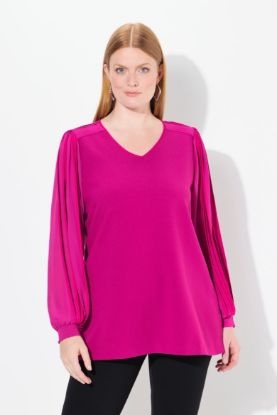 Picture of Bluza dugih rukava V ovratnika - lila multi