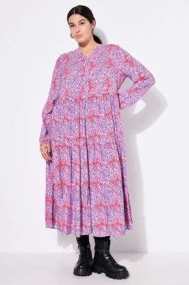 Picture of Haljina maxi leopard uzorka - fuksija ružičasta
