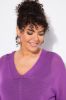 Picture of Pulover polu rukava V ovratnika - multi pink