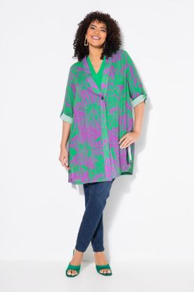 Picture of Bluza na kopčanje dužeg kroja - multi pink