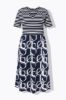 Picture of Haljina kratkih rukava sa prugama do struka