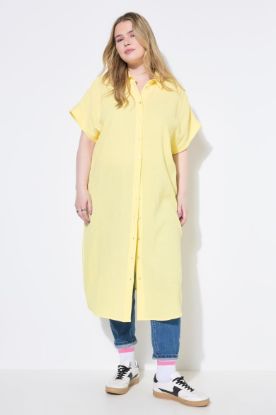 Picture of Bluza od muslina dugog kroja - plava lavanda