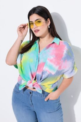 Picture of Bluza kratkih rukava od muslina - pink svijetla
