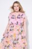Picture of Haljina midi kratkih rukava na volane - Pješćano smeđa JP
