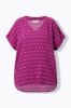 Picture of Bluza kratkih rukava V ovratnika - pink tamna