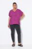 Picture of Bluza kratkih rukava V ovratnika - pink tamna