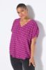 Picture of Bluza kratkih rukava V ovratnika - pink tamna