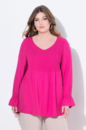 Picture of Bluza dugih rukava V ovratnika - pink svijetla