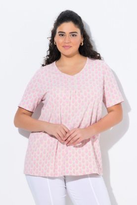 Picture of Majica kratkih rukava V ovratnika - Pink ružičasta