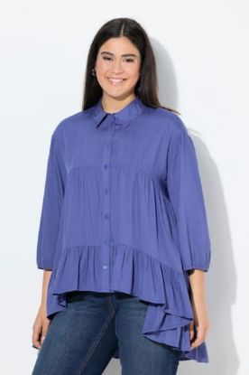 Picture of Bluza 3/4 rukav na volane - multi pink