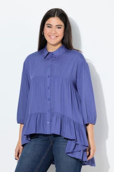 Picture of Bluza 3/4 rukav na volane - multi pink