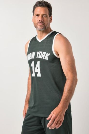 Picture of Majica bez rukava za sport s natpisom - Maslinasto zelena JP