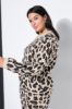 Picture of Pulover dugih rukava s leopard uzorkom - crvena vinska
