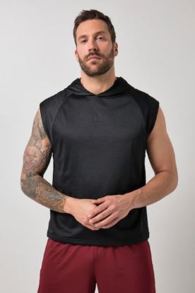 Picture of Majica bez rukava s kapuljačom - Crna JP