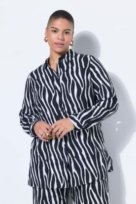Picture of Košulja dugih rukava ravnog kroja zebra uzorka