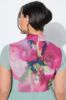Picture of Haljina elegantna maxi s povišenim ovratnikom - multi pink