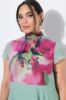 Picture of Haljina elegantna maxi s povišenim ovratnikom - multi pink