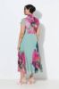 Picture of Haljina elegantna maxi s povišenim ovratnikom - multi pink