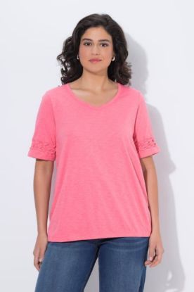 Picture of Majica kratkih rukava A kroja V izreza - pink svijetla
