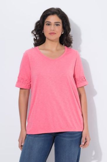 Picture of Majica kratkih rukava A kroja V izreza - pink svijetla