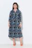 Picture of Haljina midi 3/4 rukava - tirkizno plava