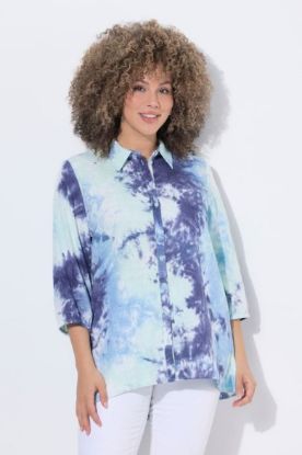 Picture of Bluza 3/4 rukava lanena - plava proljetna