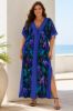 Picture of Haljina kratkih rukava na vezanje - violet tamna