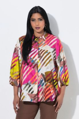 Picture of Bluza 3/4 rukava A kroja - lila multi