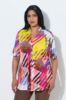 Picture of Bluza kratkih rukava A kroja - lila multi