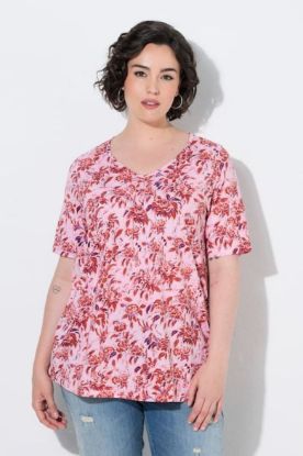 Picture of Majica kratkih rukava V ovratnika - pink multi