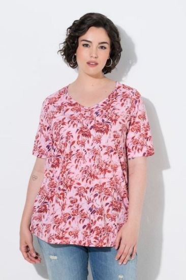 Picture of Majica kratkih rukava V ovratnika - pink multi