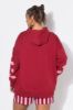 Picture of Majica dugih rukava s kapuljačom - Crvena tamna
